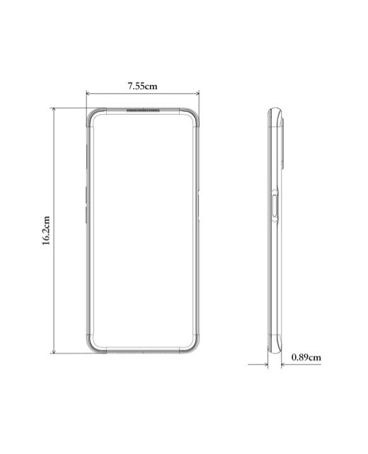 OPPO A52(EU) Imágen de Dimensiones 