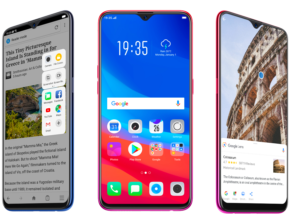 OPPO F9 Pro ColorOS 5.2 - Multitasking/Google Lens/Video on Display